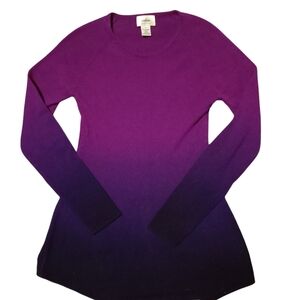 Neiman Marcus Purple and Black Fitted Tunic with Long Sleeves